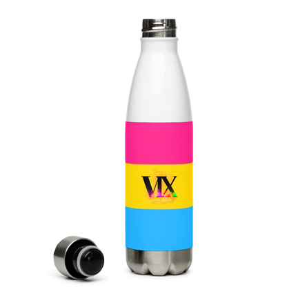 VOCE LINDX Pansexual Flag Stainless Steel Water Bottle – 500ml Insulated, Leak-Proof, BPA-Free, Gloss Finish