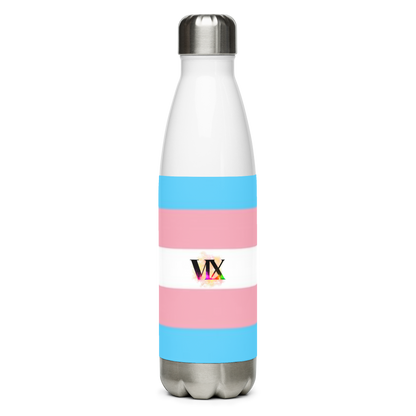Stainless Steel Water Bottle – Transgender Pride Flag | Inclusive Gender-Neutral Drinkware