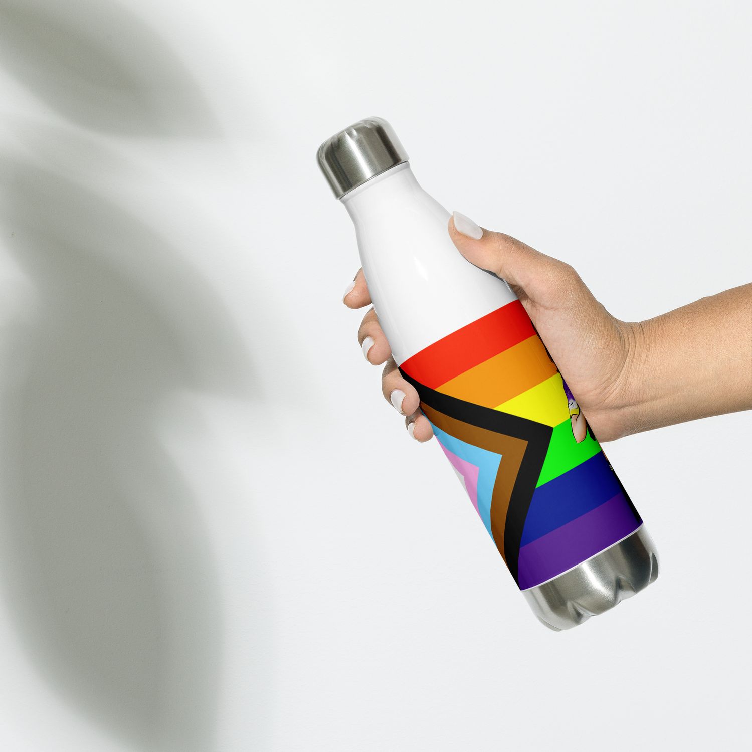 VOCE LINDX Intersex-Inclusive Nonbinary “Gender Is Over” Stainless Steel Water Bottle – 500 ml Vacuum Flask, Leak‑Proof