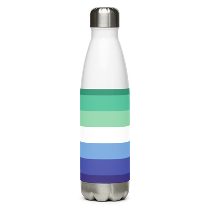 Gay Pride Flag Stainless Steel Water Bottle – 500ml Reusable BPA-Free Insulated Flask | Rainbow LGBTQIA+ Print