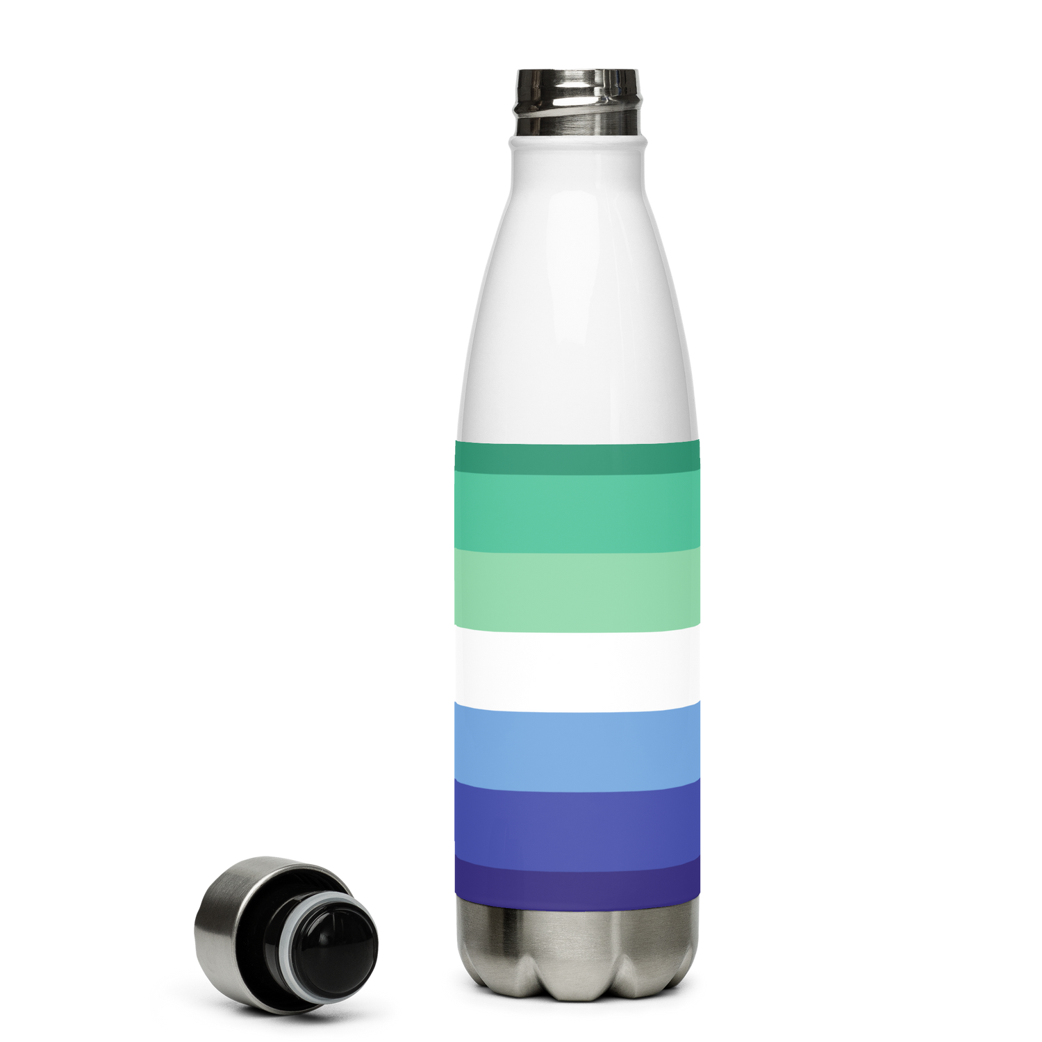 Gay Pride Flag Stainless Steel Water Bottle – 500ml Reusable BPA-Free Insulated Flask | Rainbow LGBTQIA+ Print
