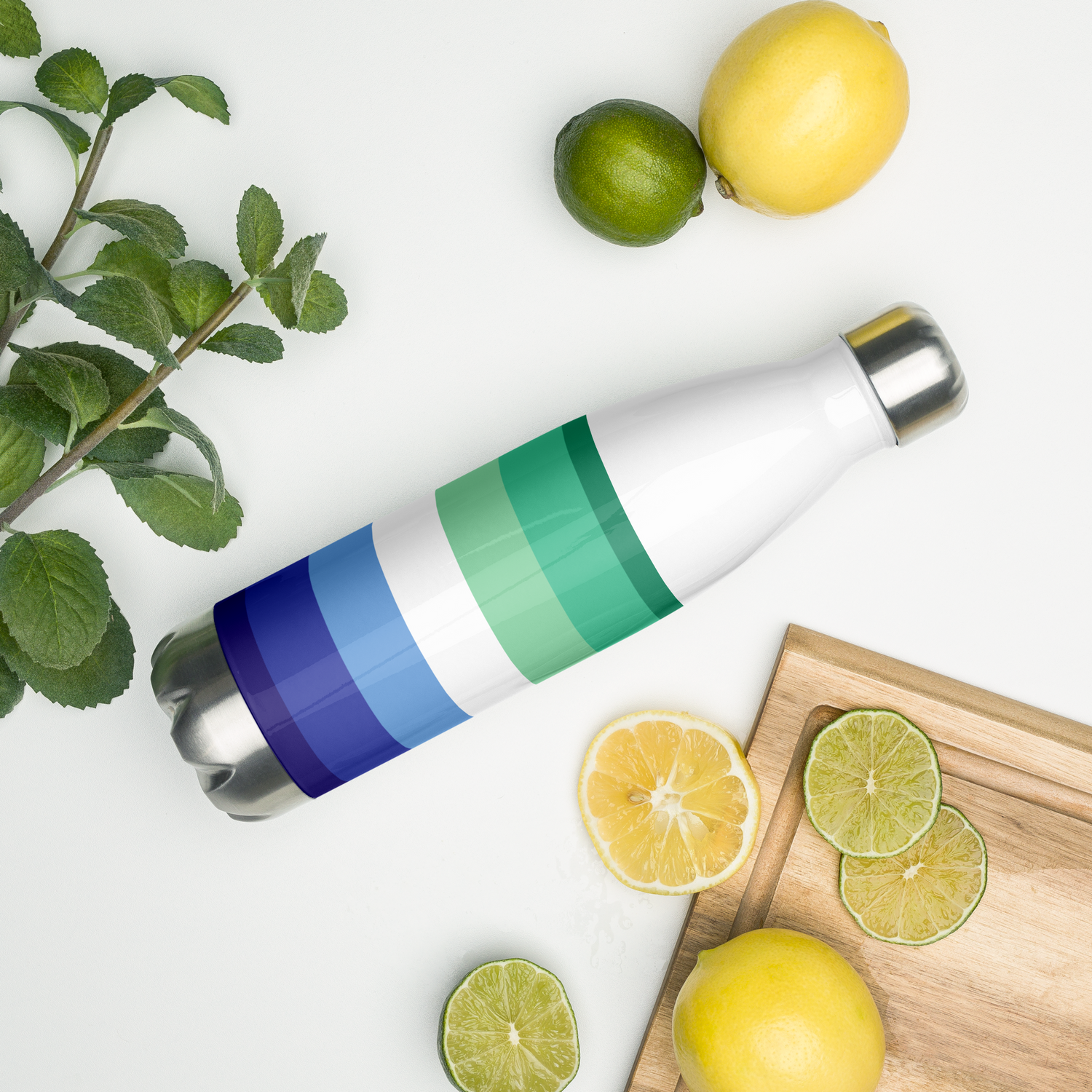 Gay Pride Flag Stainless Steel Water Bottle – 500ml Reusable BPA-Free Insulated Flask | Rainbow LGBTQIA+ Print