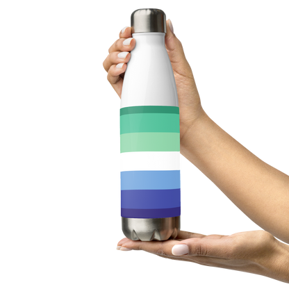 Gay Pride Flag Stainless Steel Water Bottle – 500ml Reusable BPA-Free Insulated Flask | Rainbow LGBTQIA+ Print
