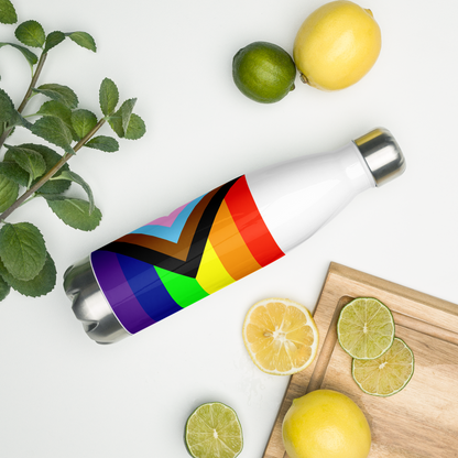 Intersex-Inclusive Pride Flag Stainless Steel Water Bottle – 500ml Reusable BPA-Free Insulated Flask | LGBTQIA+ Equality Design