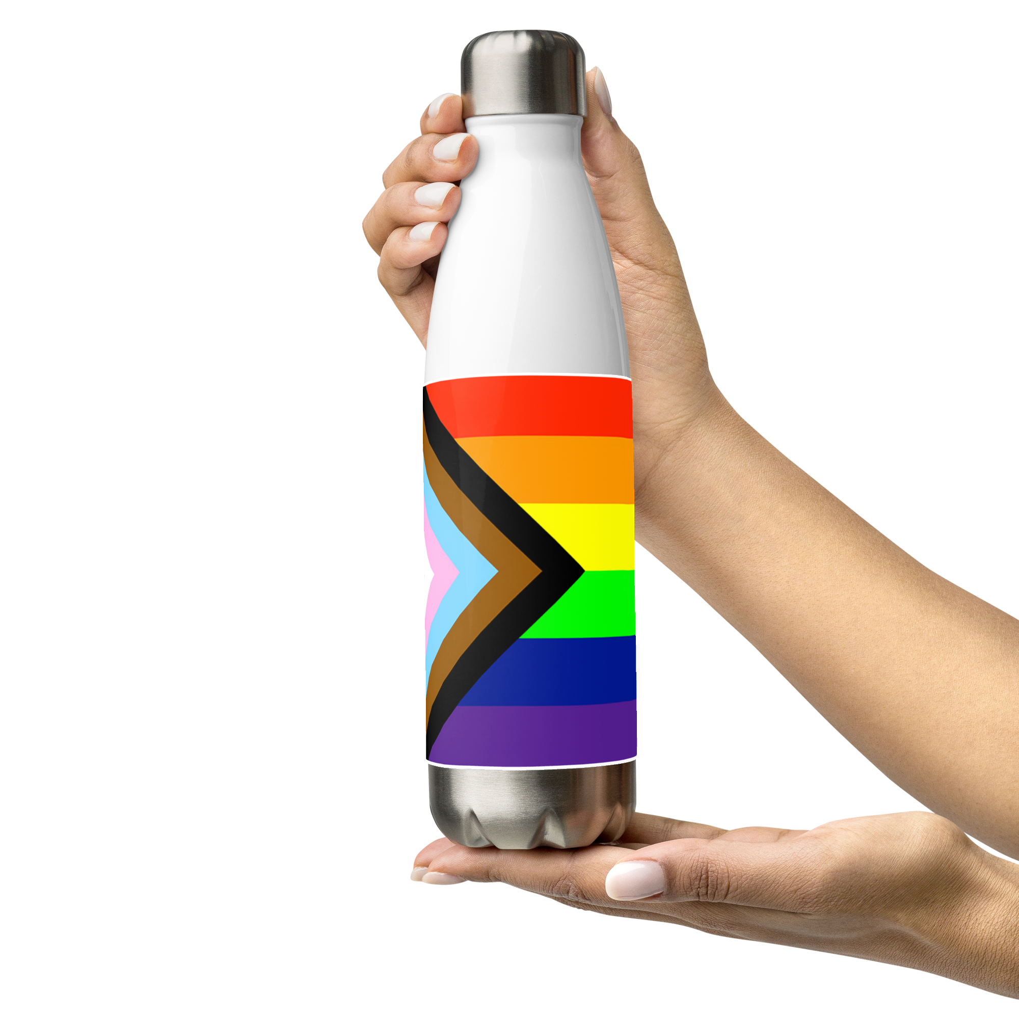 Intersex-Inclusive Pride Flag Stainless Steel Water Bottle – 500ml Reusable BPA-Free Insulated Flask | LGBTQIA+ Equality Design