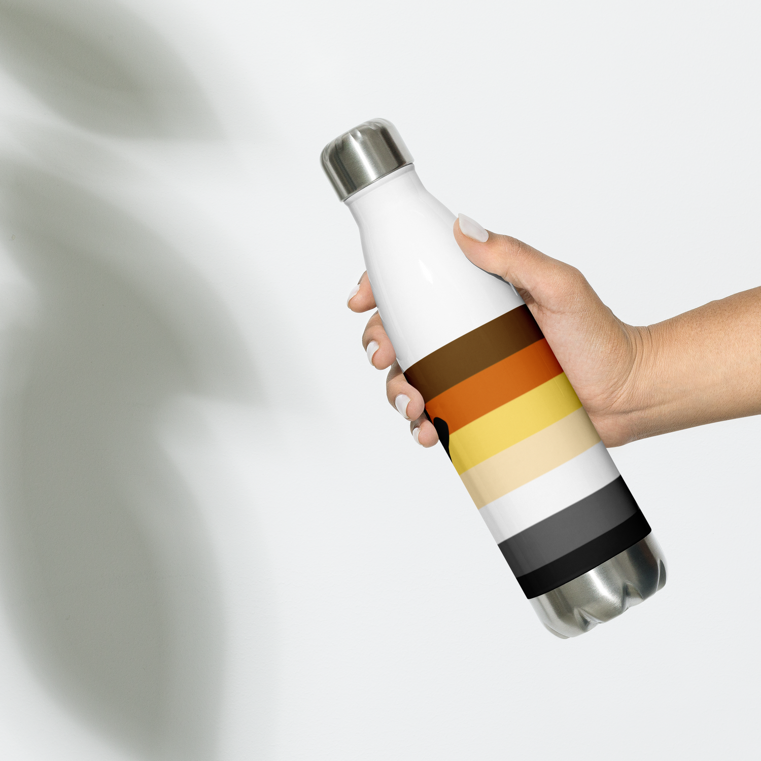 Bear Pride Flag Stainless Steel Water Bottle – 500ml BPA-Free Reusable Insulated Flask | LGBTQIA+ Community Edition