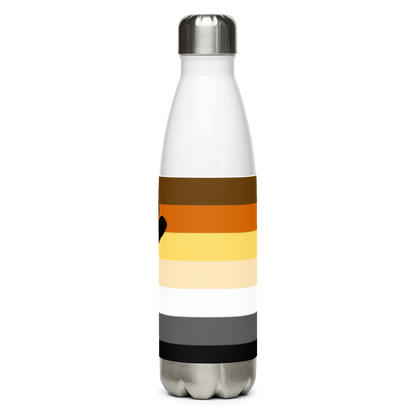 Bear Pride Flag Stainless Steel Water Bottle – 500ml BPA-Free Reusable Insulated Flask | LGBTQIA+ Community Edition