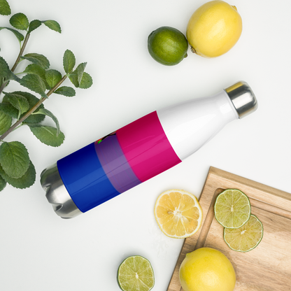 VOCE LINDX Bisexual Flag Stainless Steel Water Bottle – 500ml Double-Walled, Leak-Proof, Gloss Finish