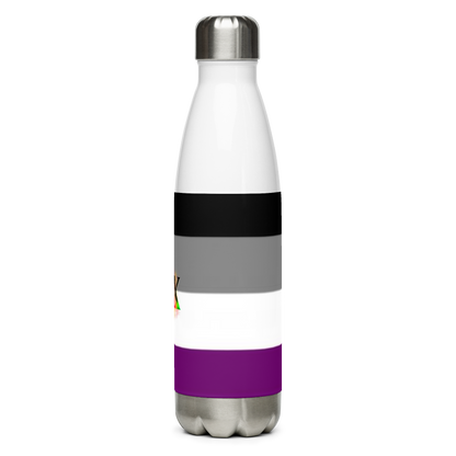VOCE LINDX Asexual Flag Stainless Steel Water Bottle – 500 ml Vacuum-Insulated, Leak-Proof, Colourful Design