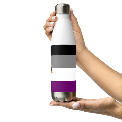 VOCE LINDX Asexual Flag Stainless Steel Water Bottle – 500 ml Vacuum-Insulated, Leak-Proof, Colourful Design