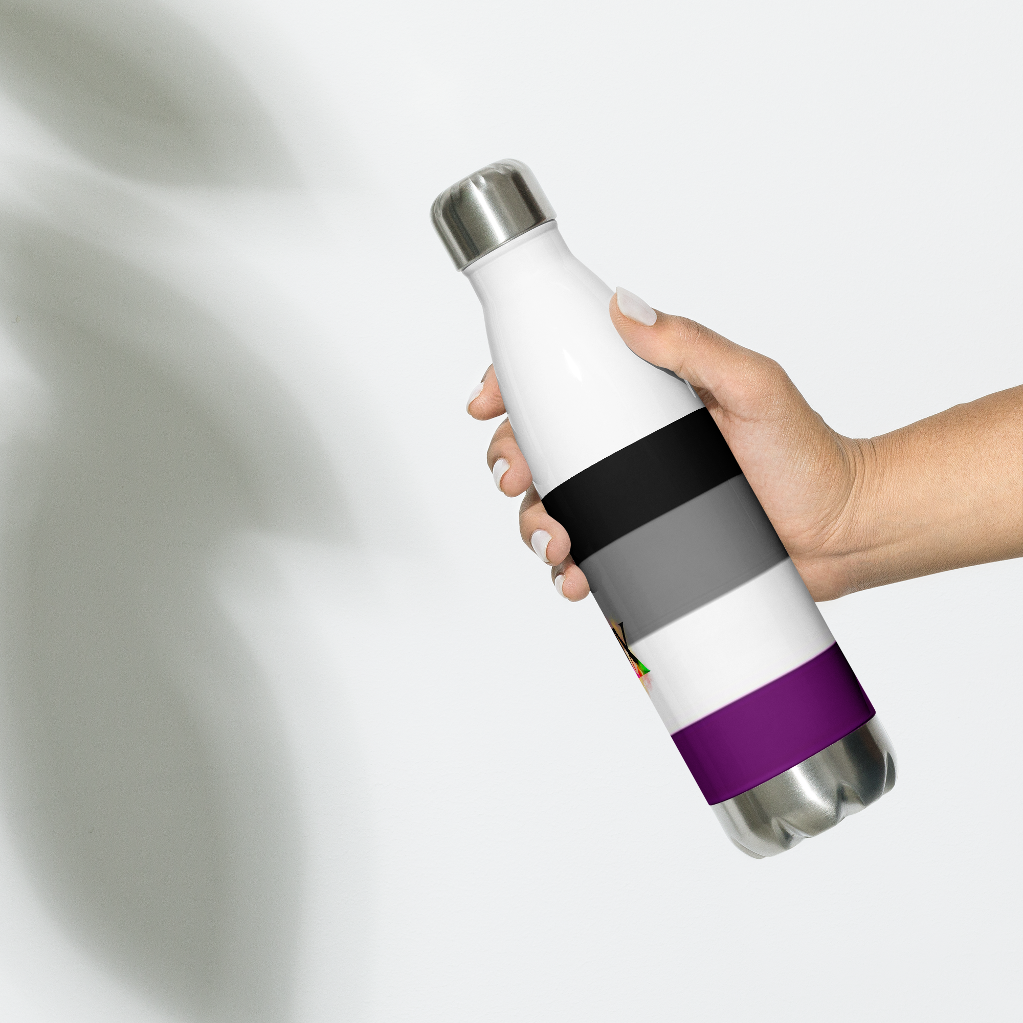 VOCE LINDX Asexual Flag Stainless Steel Water Bottle – 500 ml Vacuum-Insulated, Leak-Proof, Colourful Design