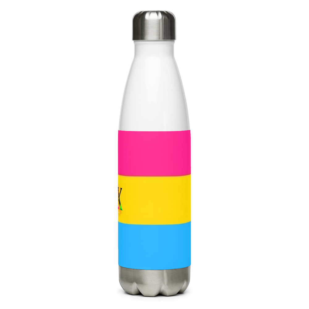 VOCE LINDX Pansexual Flag Stainless Steel Water Bottle – 500ml Insulated, Leak-Proof, BPA-Free, Gloss Finish