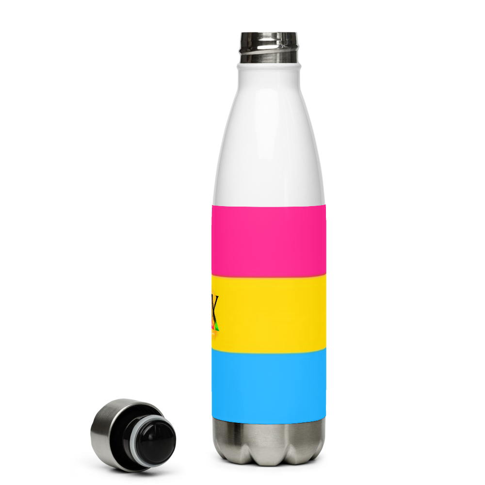 VOCE LINDX Pansexual Flag Stainless Steel Water Bottle – 500ml Insulated, Leak-Proof, BPA-Free, Gloss Finish