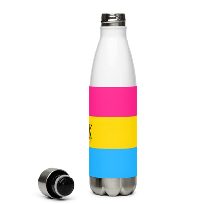 VOCE LINDX Pansexual Flag Stainless Steel Water Bottle – 500ml Insulated, Leak-Proof, BPA-Free, Gloss Finish