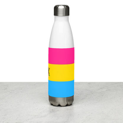 VOCE LINDX Pansexual Flag Stainless Steel Water Bottle – 500ml Insulated, Leak-Proof, BPA-Free, Gloss Finish