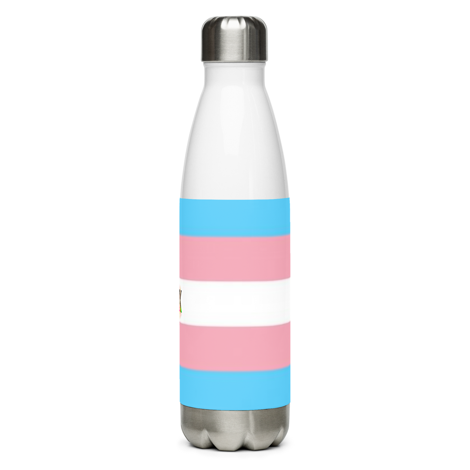 Stainless Steel Water Bottle – Transgender Pride Flag | Inclusive Gender-Neutral Drinkware