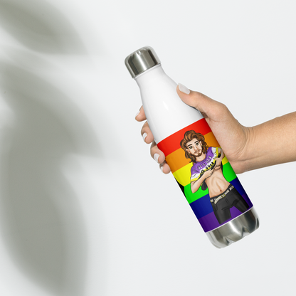 VOCE LINDX Intersex-Inclusive Nonbinary “Gender Is Over” Stainless Steel Water Bottle – 500 ml Vacuum Flask, Leak‑Proof