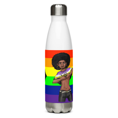 VOCE LINDX Non‑Binary &amp; Intersex‑Inclusive Pride Stainless Steel Water Bottle – 500 ml Vacuum‑Insulated, Leak‑Proof