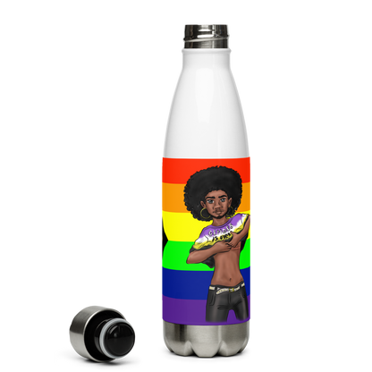 VOCE LINDX Non‑Binary &amp; Intersex‑Inclusive Pride Stainless Steel Water Bottle – 500 ml Vacuum‑Insulated, Leak‑Proof