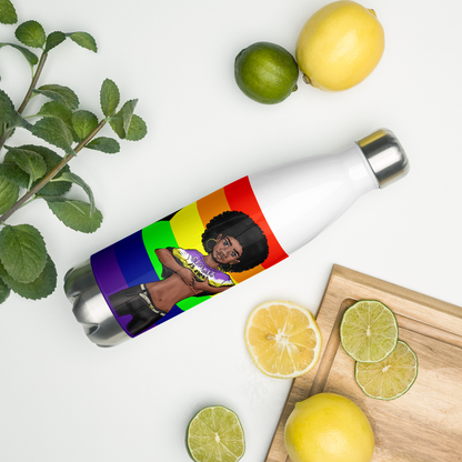 VOCE LINDX Non‑Binary &amp; Intersex‑Inclusive Pride Stainless Steel Water Bottle – 500 ml Vacuum‑Insulated, Leak‑Proof