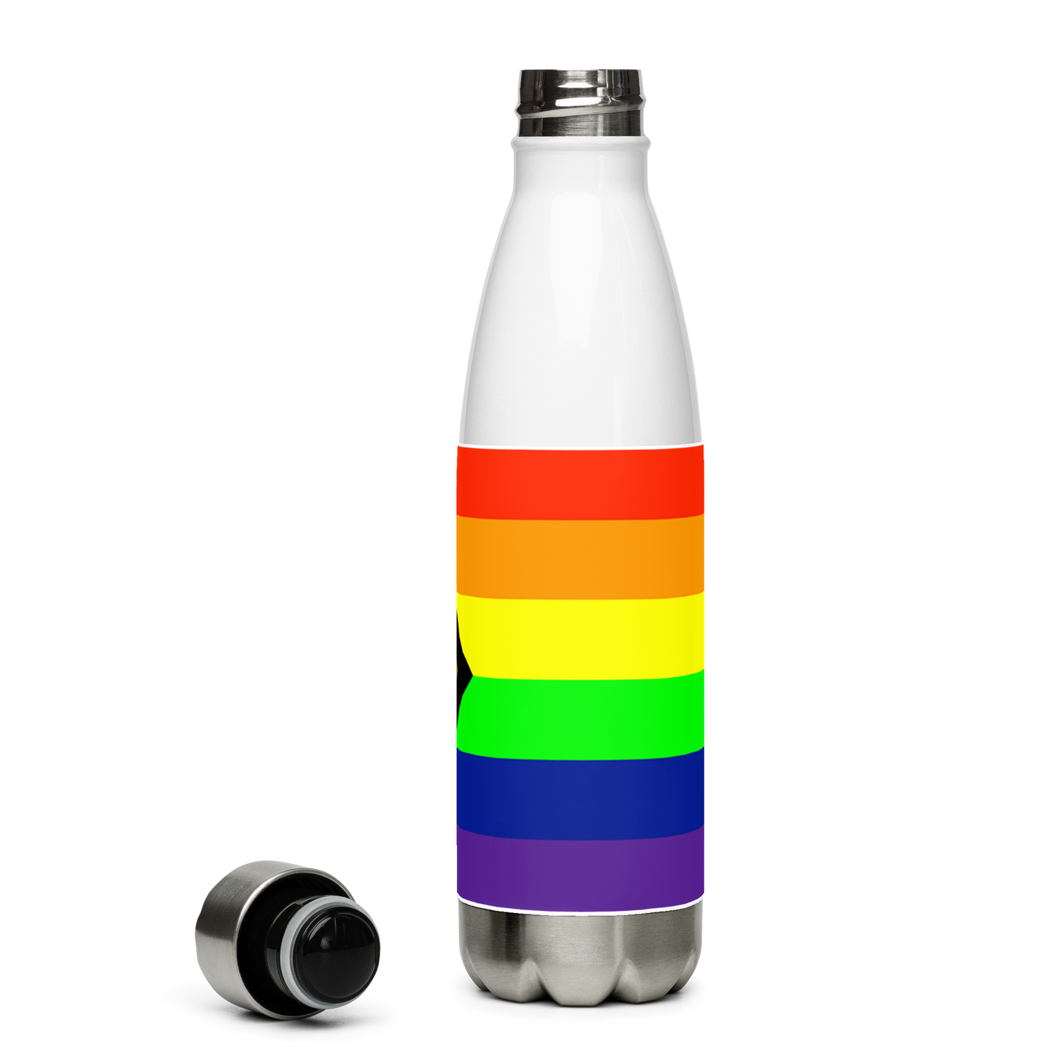 Intersex-Inclusive Pride Flag Stainless Steel Water Bottle – 500ml Reusable BPA-Free Insulated Flask | LGBTQIA+ Equality Design