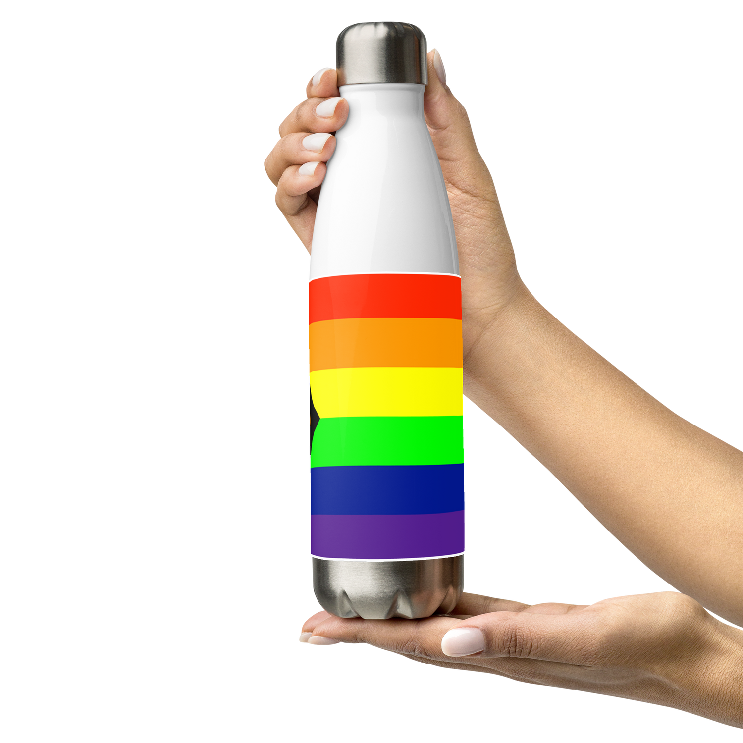 Intersex-Inclusive Pride Flag Stainless Steel Water Bottle – 500ml Reusable BPA-Free Insulated Flask | LGBTQIA+ Equality Design