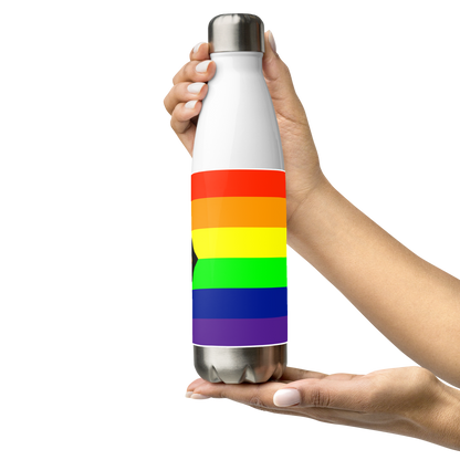 Intersex-Inclusive Pride Flag Stainless Steel Water Bottle – 500ml Reusable BPA-Free Insulated Flask | LGBTQIA+ Equality Design