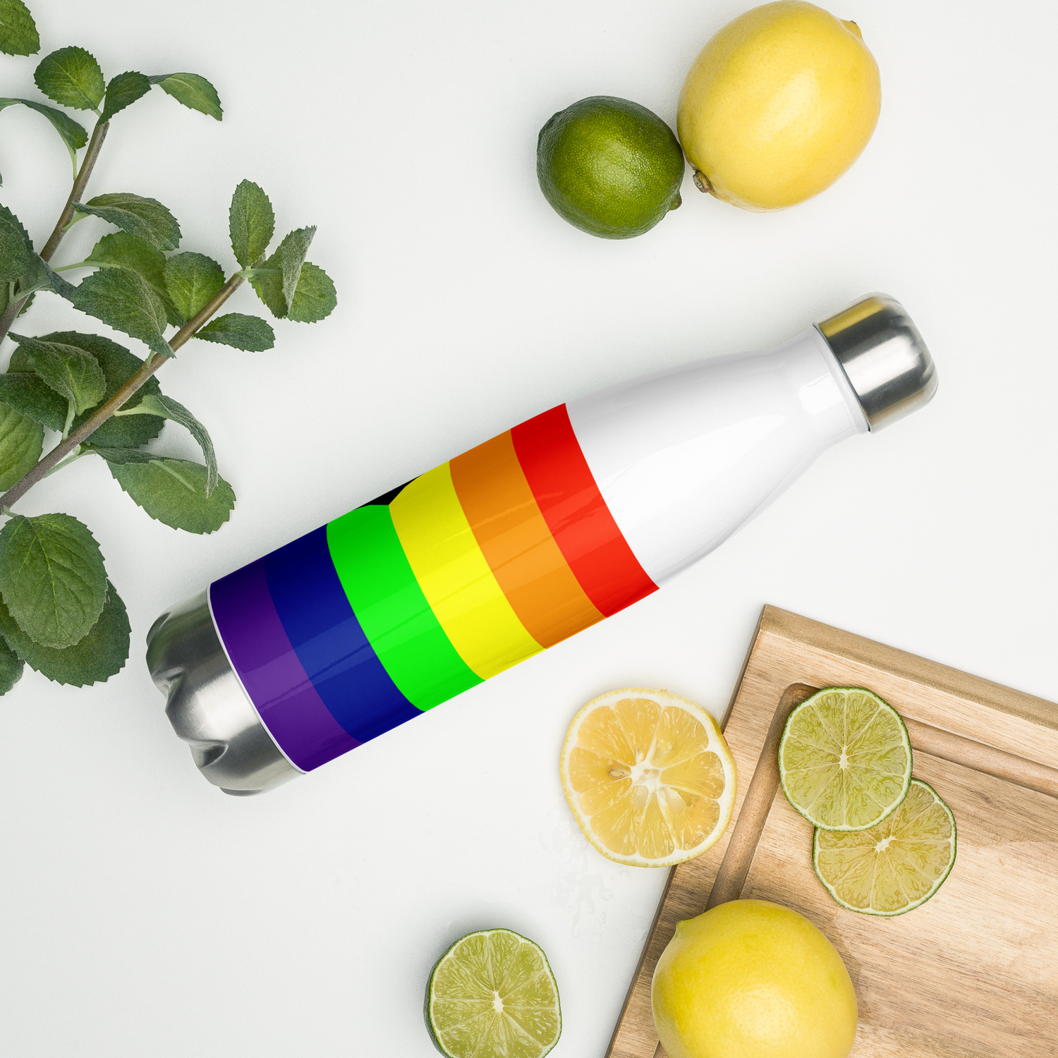 Intersex-Inclusive Pride Flag Stainless Steel Water Bottle – 500ml Reusable BPA-Free Insulated Flask | LGBTQIA+ Equality Design