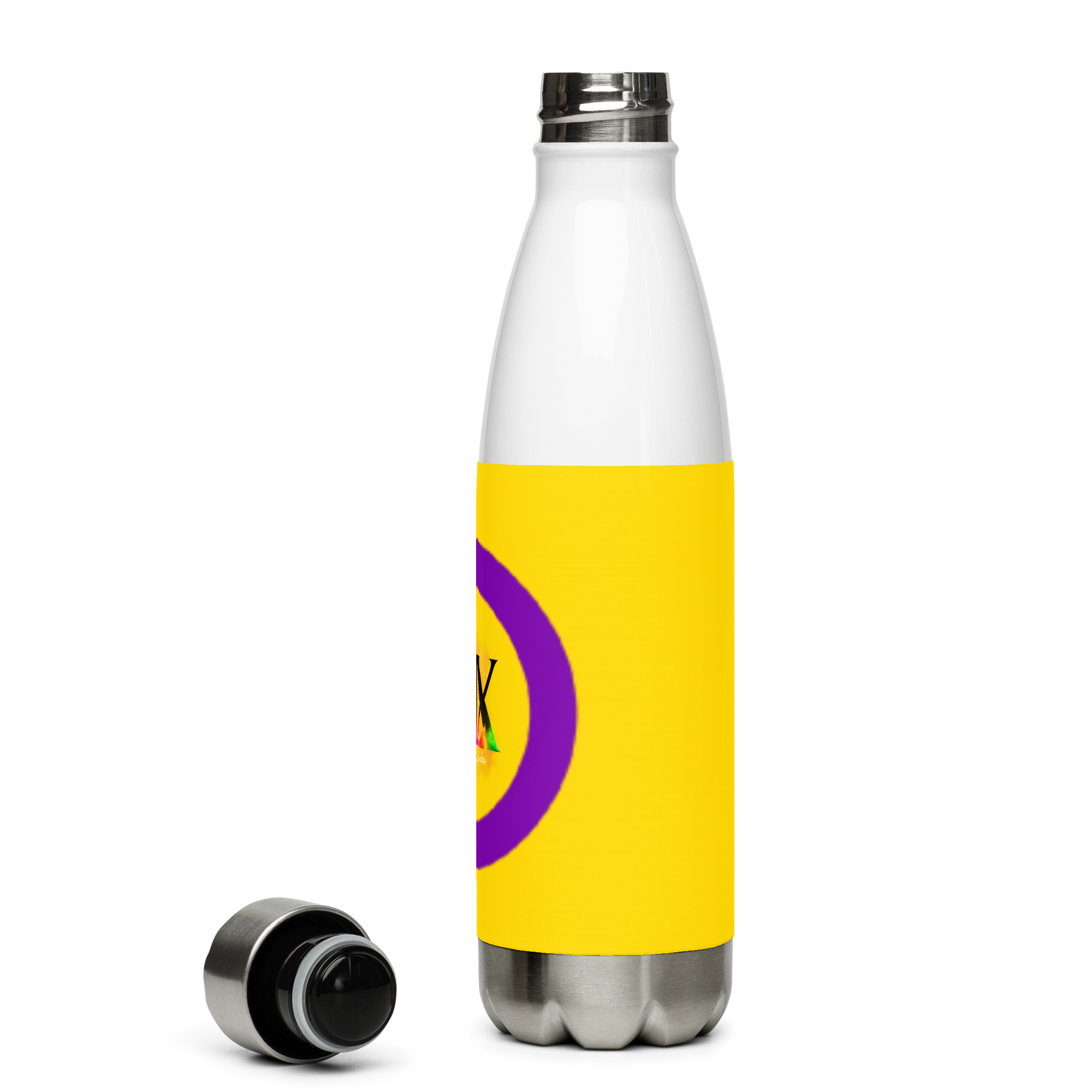 Intersex Pride Flag Stainless Steel Water Bottle – 500ml BPA-Free Reusable Insulated Flask | LGBTQIA+ Visibility Design