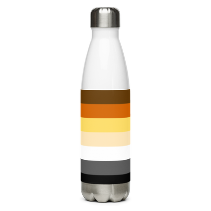Bear Pride Flag Stainless Steel Water Bottle – 500ml BPA-Free Reusable Insulated Flask | LGBTQIA+ Community Edition
