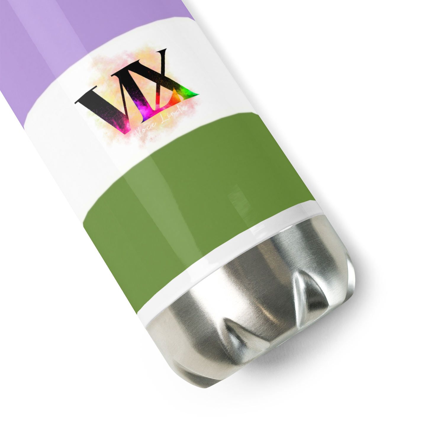 Stainless Steel Water Bottle – Genderqueer Flag | Inclusive Gender-Neutral Drinkware