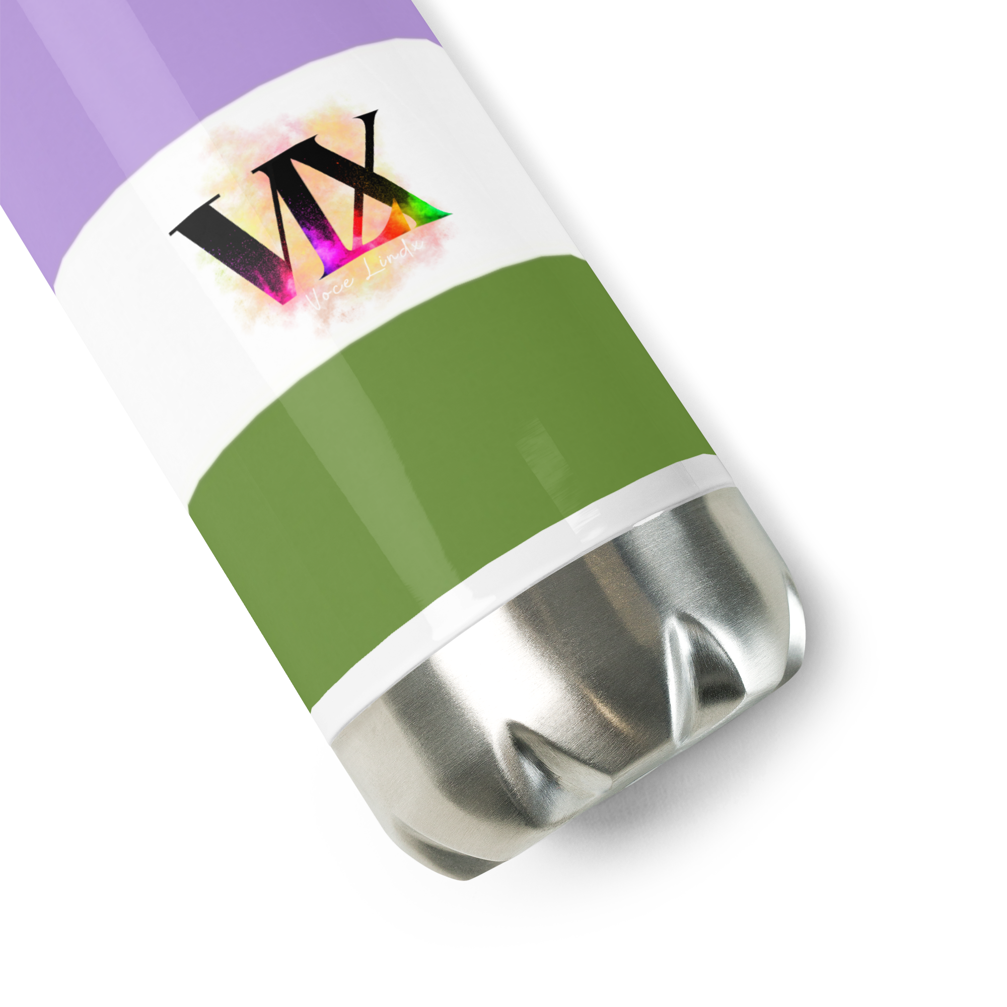 Stainless Steel Water Bottle – Genderqueer Flag | Inclusive Gender-Neutral Drinkware