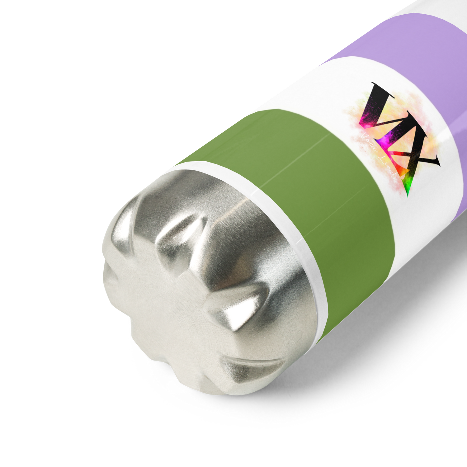 Stainless Steel Water Bottle – Genderqueer Flag | Inclusive Gender-Neutral Drinkware