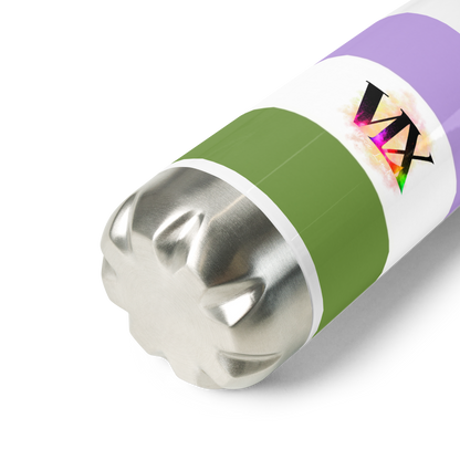 Stainless Steel Water Bottle – Genderqueer Flag | Inclusive Gender-Neutral Drinkware