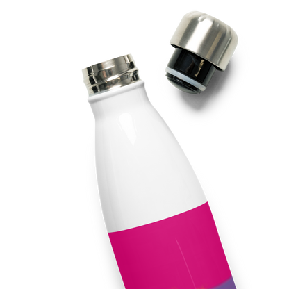 VOCE LINDX Bisexual Flag Stainless Steel Water Bottle – 500ml Double-Walled, Leak-Proof, Gloss Finish