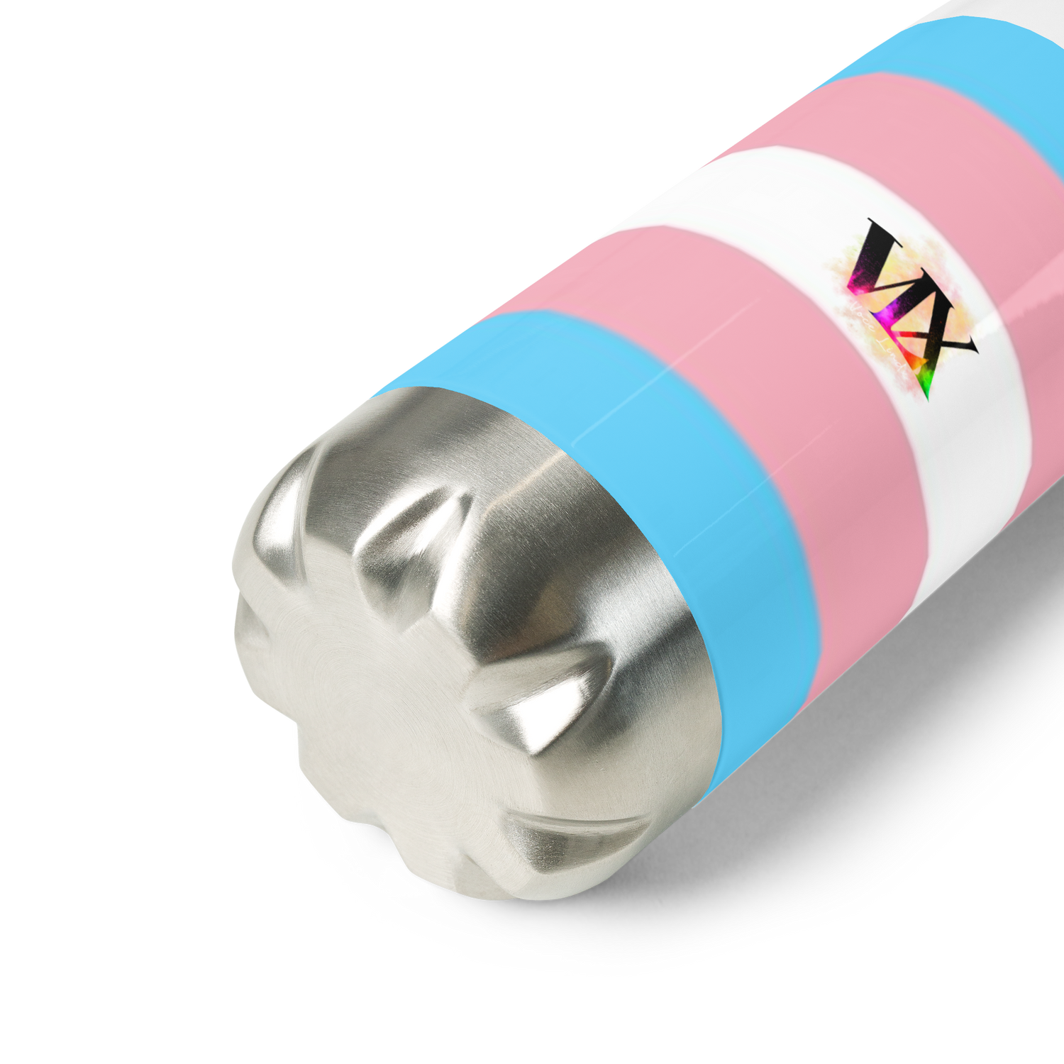 Stainless Steel Water Bottle – Transgender Pride Flag | Inclusive Gender-Neutral Drinkware