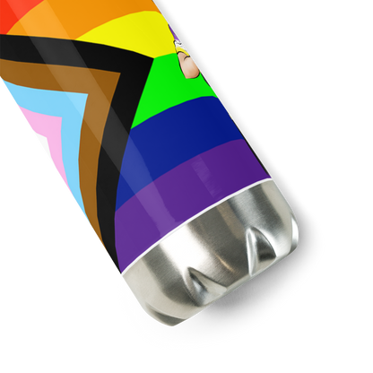 VOCE LINDX Intersex-Inclusive Nonbinary “Gender Is Over” Stainless Steel Water Bottle – 500 ml Vacuum Flask, Leak‑Proof