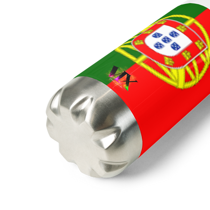 VOCE LINDX Portugal Flag Stainless Steel Water Bottle – 500ml Vacuum-Insulated, Leak-Proof, BPA-Free Flask