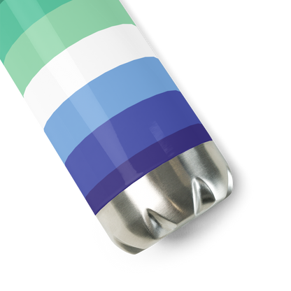 Gay Pride Flag Stainless Steel Water Bottle – 500ml Reusable BPA-Free Insulated Flask | Rainbow LGBTQIA+ Print