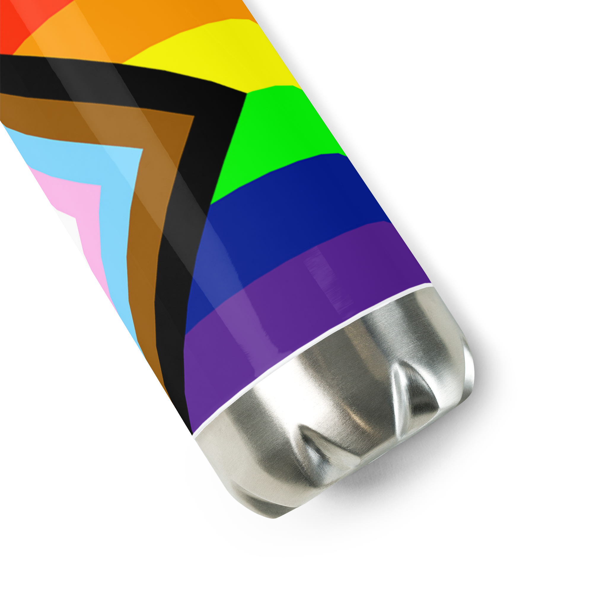 Intersex-Inclusive Pride Flag Stainless Steel Water Bottle – 500ml Reusable BPA-Free Insulated Flask | LGBTQIA+ Equality Design