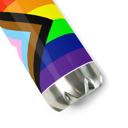 Intersex-Inclusive Pride Flag Stainless Steel Water Bottle – 500ml Reusable BPA-Free Insulated Flask | LGBTQIA+ Equality Design