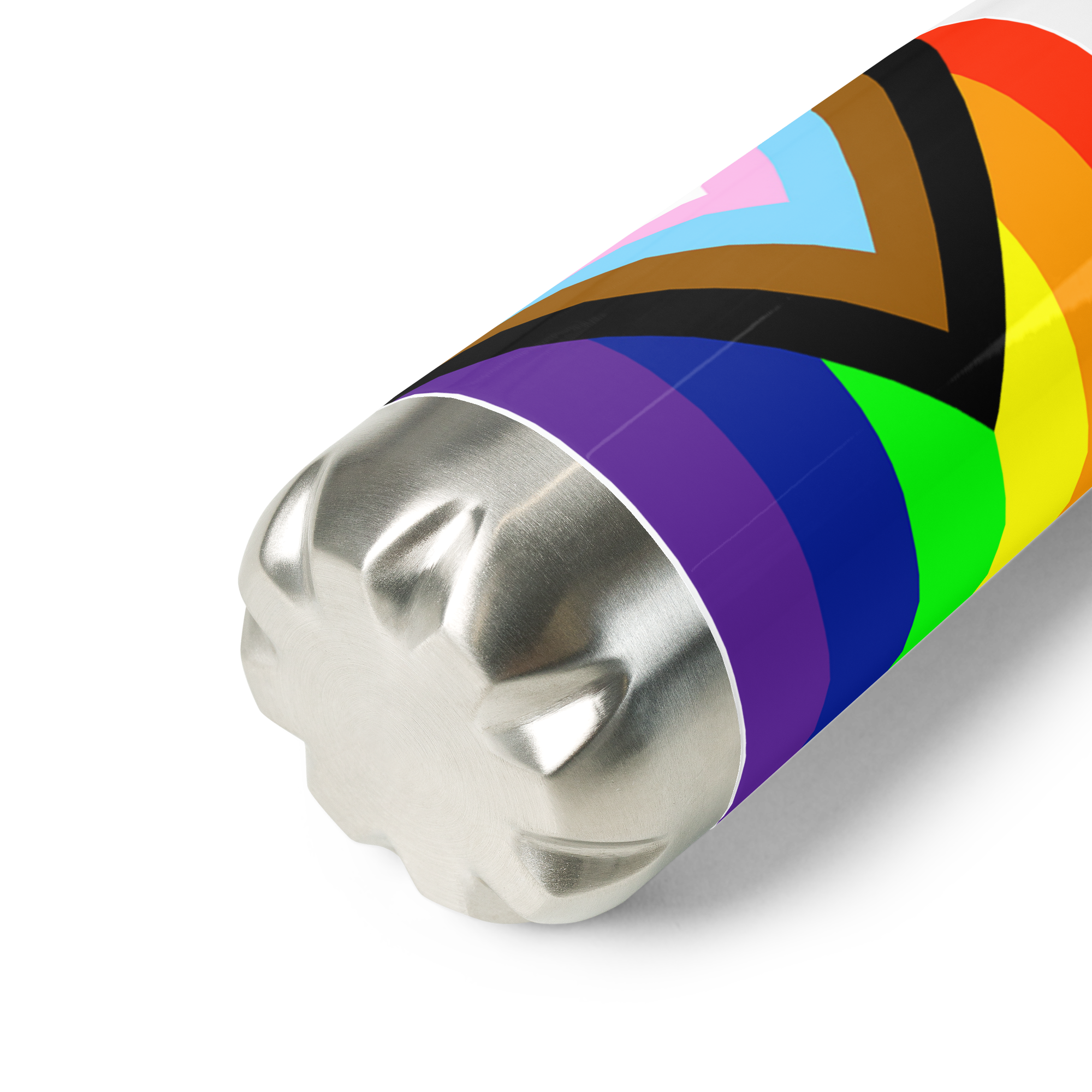 Intersex-Inclusive Pride Flag Stainless Steel Water Bottle – 500ml Reusable BPA-Free Insulated Flask | LGBTQIA+ Equality Design