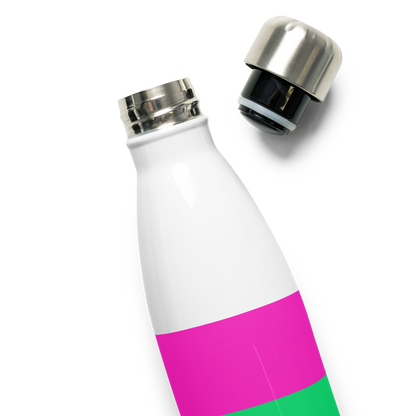 Polysexual Pride Flag Stainless Steel Water Bottle – 500ml BPA-Free Reusable Insulated Flask | LGBTQIA+ Visibility Design