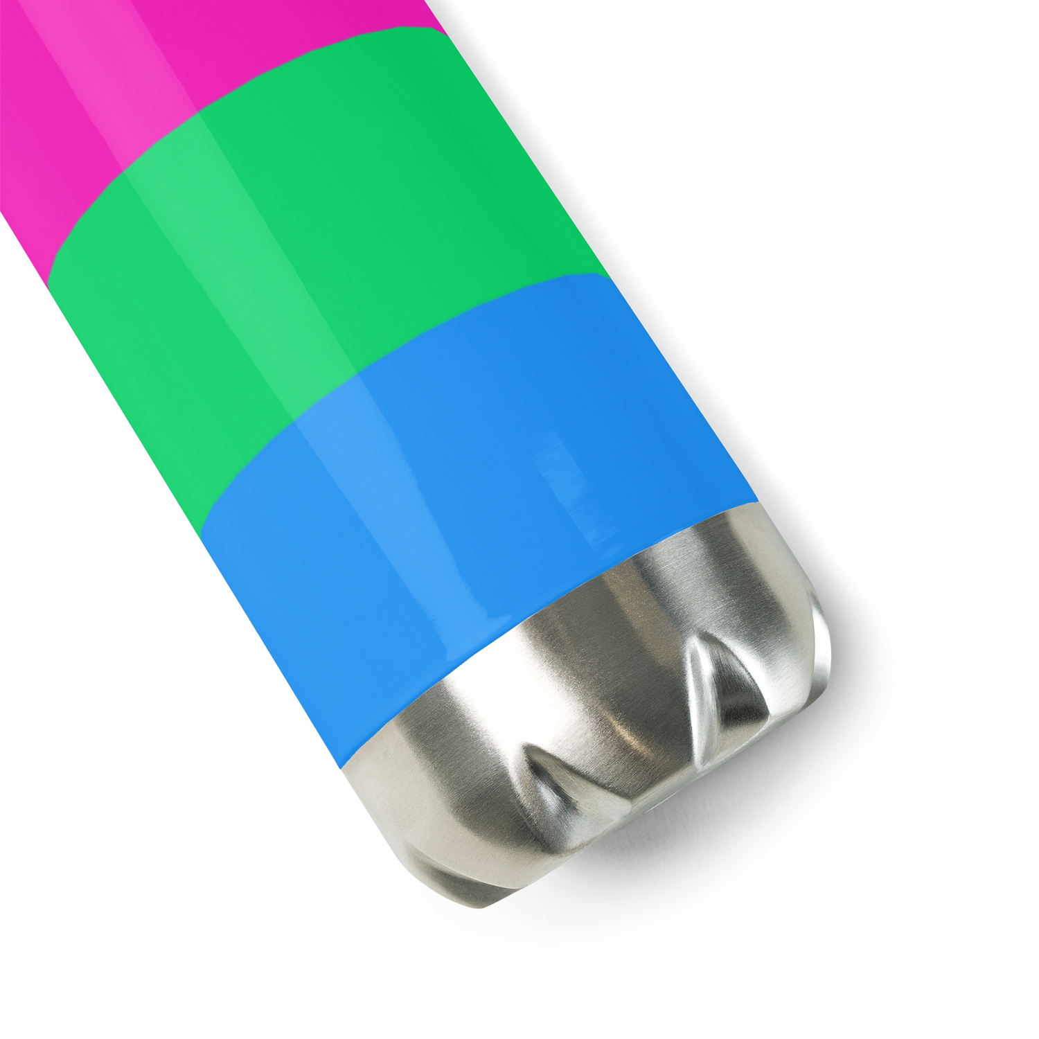 Polysexual Pride Flag Stainless Steel Water Bottle – 500ml BPA-Free Reusable Insulated Flask | LGBTQIA+ Visibility Design
