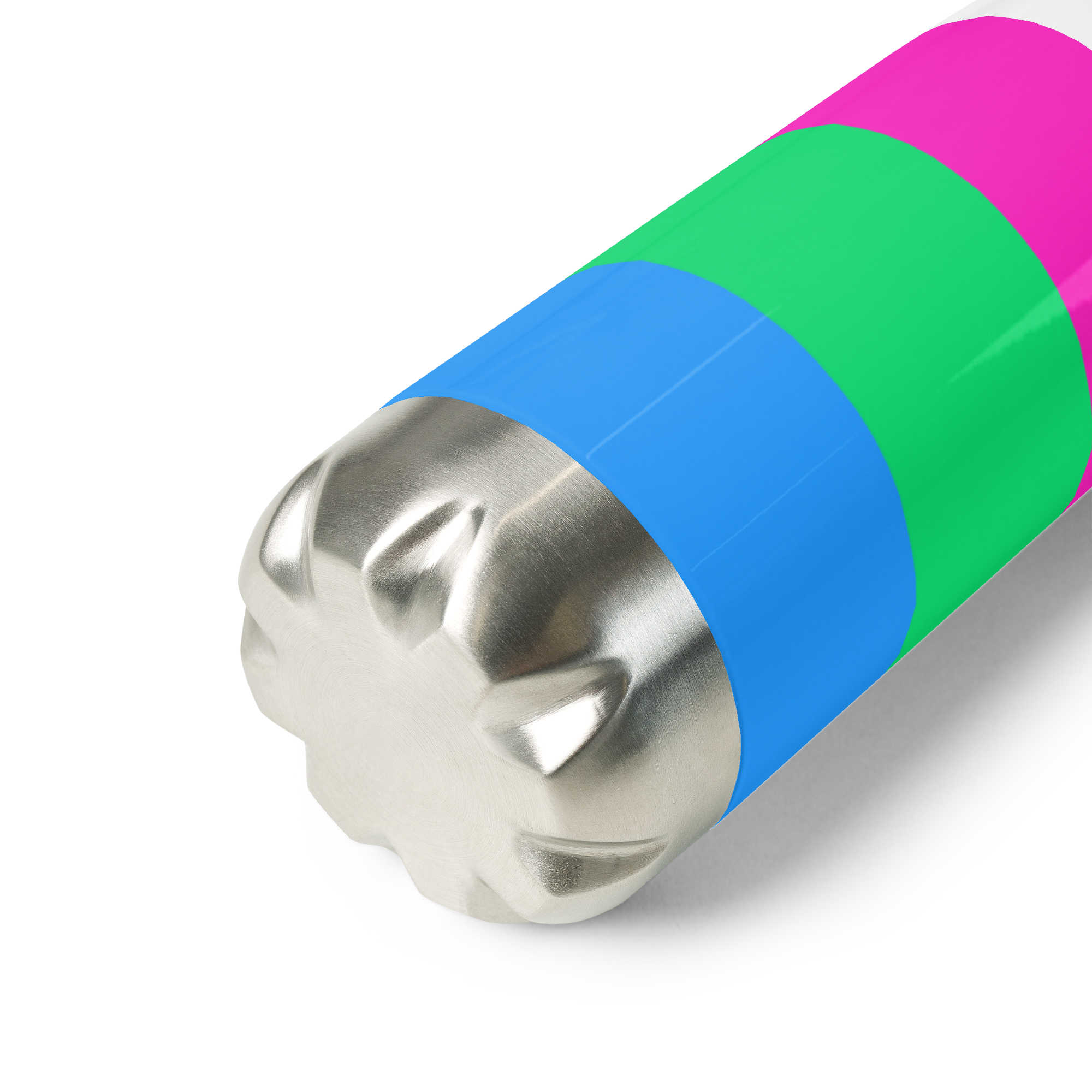 Polysexual Pride Flag Stainless Steel Water Bottle – 500ml BPA-Free Reusable Insulated Flask | LGBTQIA+ Visibility Design