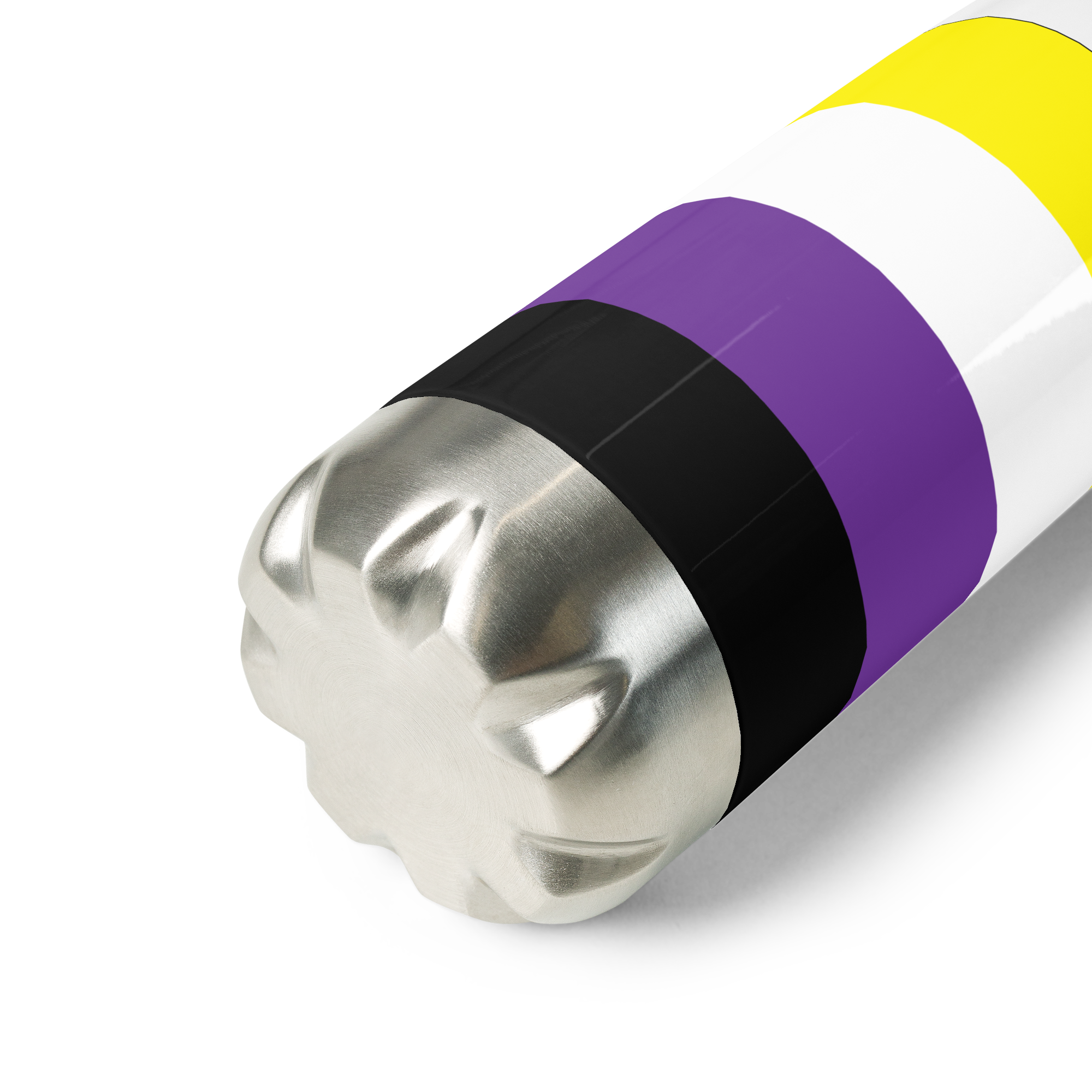 Non-Binary Pride Flag Stainless Steel Water Bottle – 500ml Reusable Insulated BPA-Free Flask | LGBTQIA+ Visibility Edition