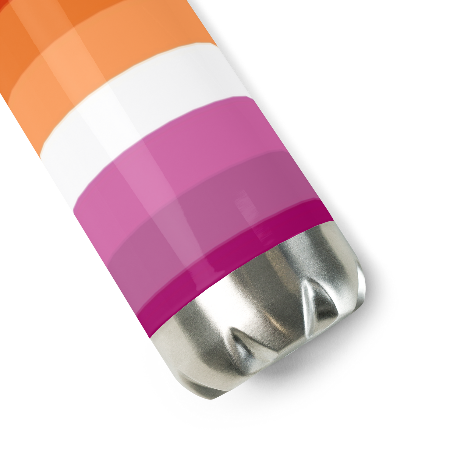 Lesbian Pride Flag Stainless Steel Water Bottle – 500ml BPA-Free Insulated Reusable Flask | LGBTQIA+ Community Design