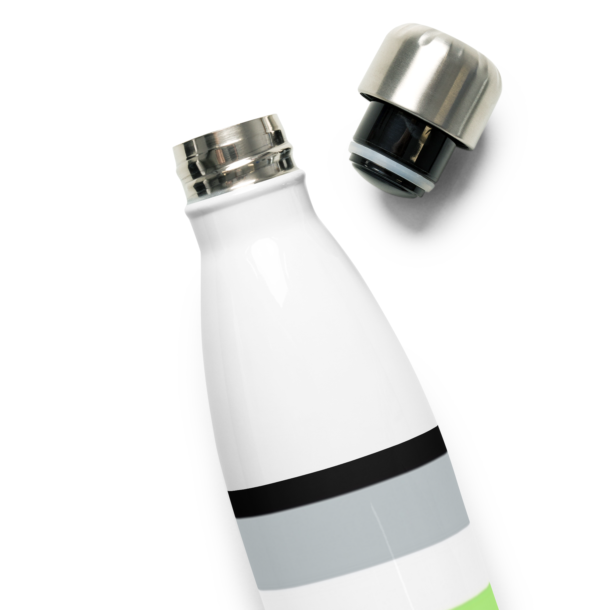 Agender Pride Flag Stainless Steel Water Bottle – 500ml BPA-Free Reusable Insulated Flask | LGBTQIA+ Visibility Design