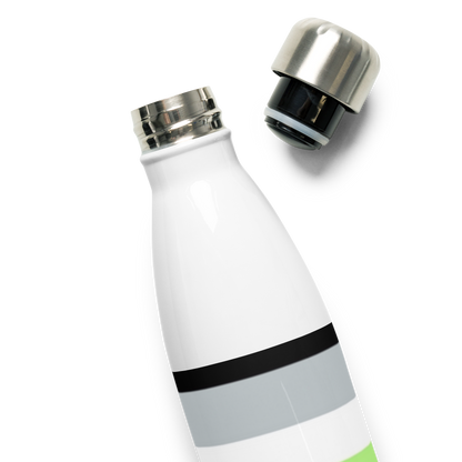 Agender Pride Flag Stainless Steel Water Bottle – 500ml BPA-Free Reusable Insulated Flask | LGBTQIA+ Visibility Design