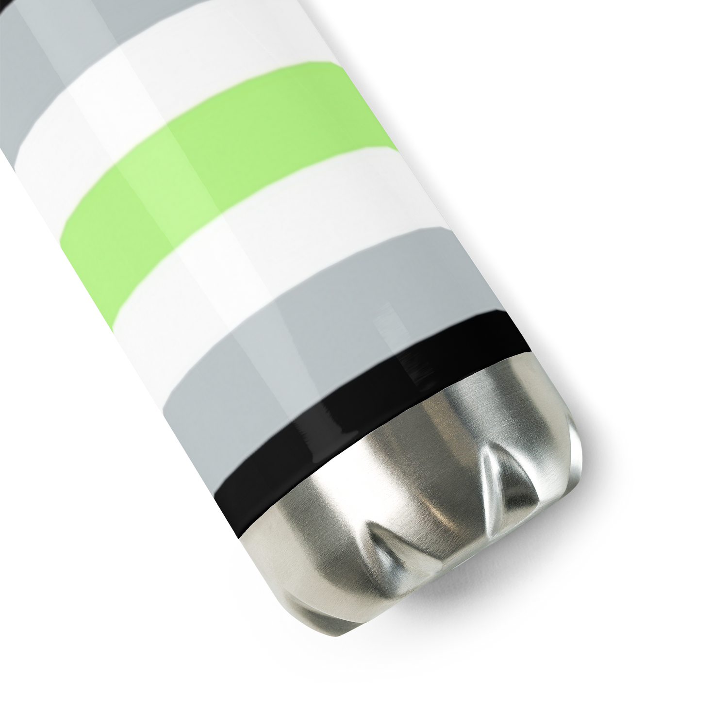 Agender Pride Flag Stainless Steel Water Bottle – 500ml BPA-Free Reusable Insulated Flask | LGBTQIA+ Visibility Design